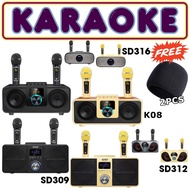 SDRD SD-309 SD-312 SD-316 KEI K08 Wireless Bluetooth Microphone Karaoke Portable Stereo Speaker Mic Karok Rechargeabl