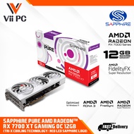 SAPPHIRE PURE AMD Radeon RX 7700 XT 12GB GDDR6 PCI Express 4.0 x16 RX 7700XT RX7700 XT Video Card Ga
