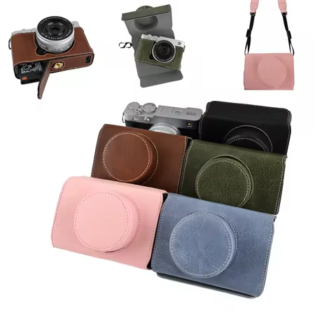 XE5 Camera Bag Litchi Style PU Leather Full Body Case For Fujifilm Fuji X-E5 xe5 Protective Cover Wi