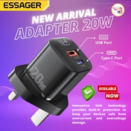 Essager 20W GaN USB Type C Charger PD Fast Charge Phone QC 3.0 Quick Chargers For iP 14 13 12 11 Pro