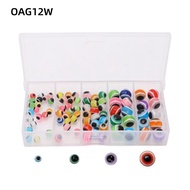 OAG12W Fishing Beads Assortment Kit, Random Color 4mm 5mm 6mm 8mm Fishing Eye Beads, Portable Mini P