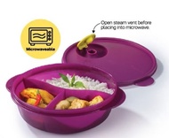 ready stock - Tupperware microwavable Crystalwave Divided Dish lunch box(900ml)
