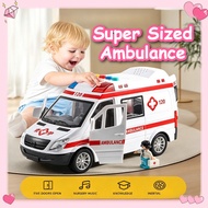 Super Sized Ambulance with Five Doors with Pull Back Sound Light Toys Gifts BoysToy Car Gift for Kid