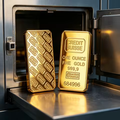 1oz Credit Suisse Gold Bar Replica 24K Gold Plated Bullion Bar Collectible Decor Prop German Gold Ba