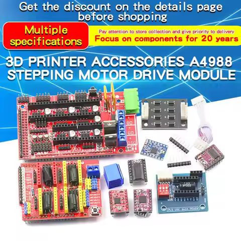 1PCS 3D Printer Accessories A4988 Stepper Motor Driver Module DRV8825 Stepper Motor Driver Expansion