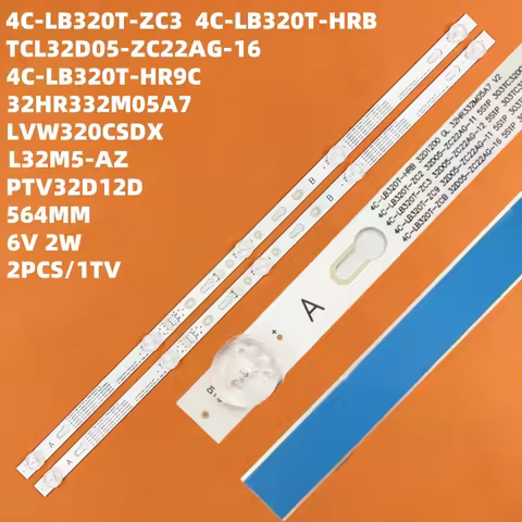 LED Backlight strip 5 lamp For Thomson 32HD3101 T32RTL5140 32'' TV TCL32D05-ZC22AG-12 5S1P 4C-LB320T