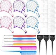27 Pcs Hair Coloring Kit Hair Highlight Kit, Include 6 Highlight Hair Cap for Hair Coloring 4 Hair H