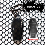 TPU Key Case Chain Transparent Black For BYD ATTO 3 Electric Cars