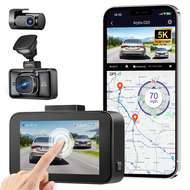 5K Dash Cam Front and Rear WiFi GPS 4K Car Camera with 3 Touch Screen Voice Control WDR Night Vision