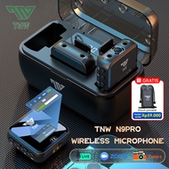 TNW N9 Pro Wireless Microphone Clip On Mic Hp dan Kamera Lavalier Mikrofon untuk Live Vlog Tiktok Youtube