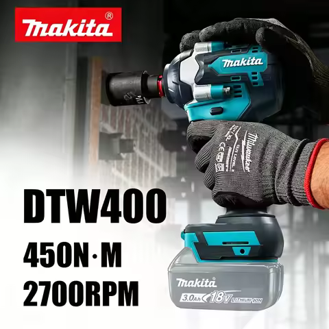 Makita 18V DTW400 450NM Brushless Electric Tools Impact Wrench 1/2 In Screwdriver Cordless Torque E