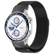 全城熱賣 - 適用於OPPO Watch X2 / 一加 Watch 3 米蘭磁吸鋼網錶帶（黑色）