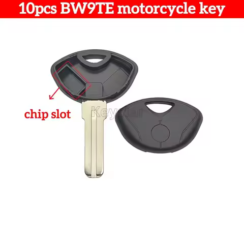 10pcs BW9TE Motorcycle Transponder Key Shell Chip Key Spare Key Head for BMW F650 K1200R F800GS F800