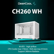 DEEPCOOL CASE CH260 WHITE Matx/CAMMING CASE/PC GAMING/WHITE