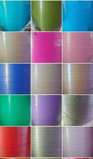 เส้นพลาสติกสานตะกร้า สีพื้น 6 มิล ยกม้วน