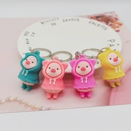 Cute Raincoat Pig Keychains, Cute Keychains For Motorcycle Car Keychains, Decorative Hangers bag Backpack Books