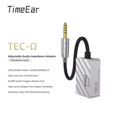 TimeEar TEC-Ω 15 30 75 150 Ohms Impedance Adapter earphone Noise Cancelling Resistance IEM Reduce No