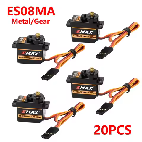 EMAX ES08MA ES08MAII 12g Mini Metal Gear Analog Servo for Rc Hobbies Car Boat Helicopter Airplane Rc