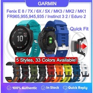 20mm/22mm/26mm Garmin Fenix 8 7 6 5 / 5X 6X 7X / Instinct E 3 2 / MK3i MK2 / FR935 945 955 965 Quick