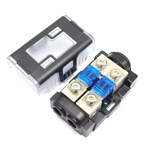 High Quality Car Audio Power Fuse Holder Box with Fuse Capsule Rubber Cover Fuse Distribution Block 