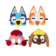 The New Felt  Bluey Masks For Kids Birthday Festival Cosplay Party Decoration