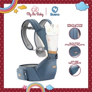 Fly Me Baby Bueno Bammax 360 All-Position Hip Seat Baby Carrier for Newborn Baby Hip Seat Baby Wrap 