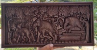 Curved Wood  Elephant