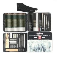 Rex TT 【free gift】 ชุดดินสอวาดรูป รวม 58/60/70ชิ้น Sketch Pencil Set Sketching Pencil Set 58/60/70 p