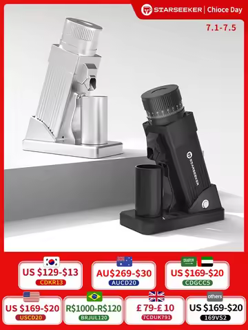 STARSEEKER E55 Electric Coffee Grinder 55MM Espresso Cone burr Stepless Fineness Adjustment Cold Bre