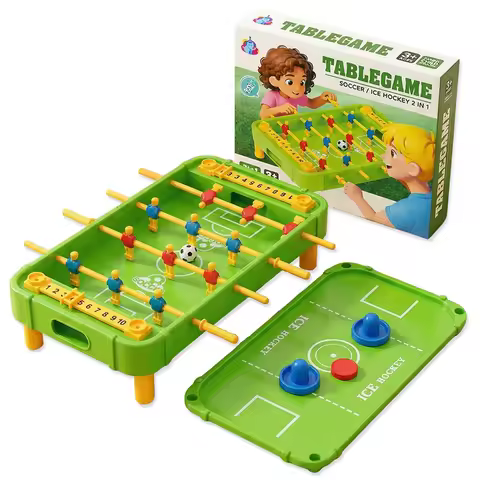 Mini Football Table Board Games Children Toys 2 in 1 Soccer Ice Hockey Sports Arcade Combo Games Ind