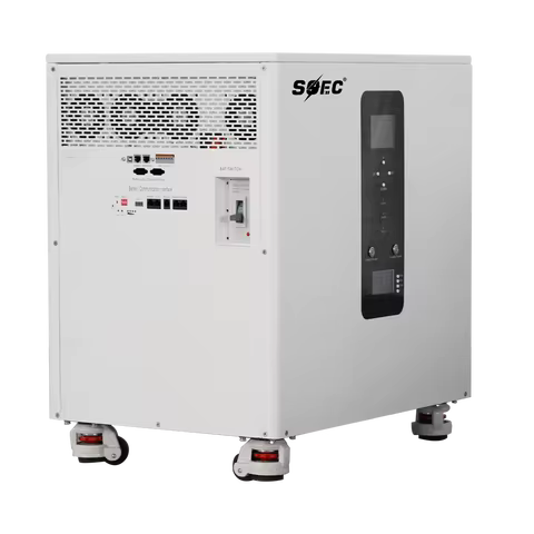 SOEC Three-phase 15KWH All-in-one System 10KWH Off Grid Inverter with 51.2V 300AH Lithium Storage Ba