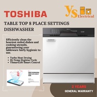 (KL/SEL/N.SEMBILAN) TOSHIBA Table Top 8 Place Settings Dishwasher 08T3MY