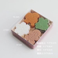 聖誕英國梨小蒼蘭味蠟燭香薰4個裝(雪花薑餅人)