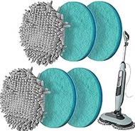 Frescares 6 Packs Steam&Scrub Mop Pads Replacement Power Pads Compatible with Shark,S8201 S8001 S700