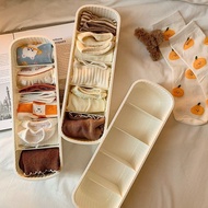 新品现货袜子收纳盒家用分隔内衣内裤多格整理盒抽屉式收纳神器分格储物盒Socks Storage Box Household Separated Underwear Panties Multi-Plot