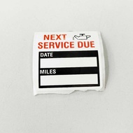 Mileage Sticker Engine Oil Service Sticker Reminder