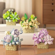 Flower Building Toy Set Colorful Building Blocks for Kids Funny Collection Decorative Table Art for 