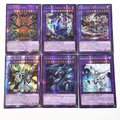 Yu-Gi-Oh Fusion Monsters Game Card Saint Azamina Fiendsmith's Rextremende Blue-Eyes Ultimate Dragon 