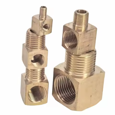 M5 M6 M8 M10 M12 1/8" 1/4" 3/8" 1/2" BSPP Thread Male-Female Elbow Brass Oil Pipe Fitting For Manifo