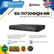 DVR 4ch Hikvision AcuSense iDS-7204HQHI-M1/E Camera CCTV Up To 5MP