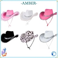 AMBER Cowgirl Hat Sequin Fashion Cosplay Costume Party Performance Sequin Cowgirl Hats