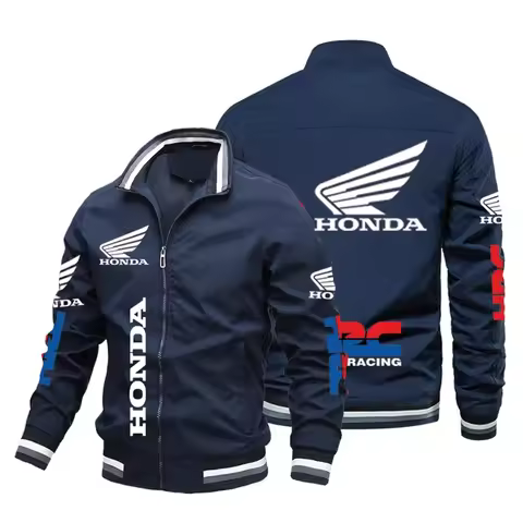Honda Moto 2025 New Motorcycle Jacket Pattern Bomber Jacket Baseball Motorcycle Top Men