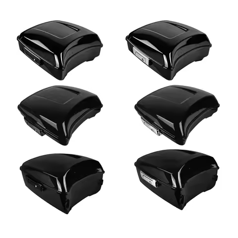 Motorcycle Razor Chopped King Trunk Tour Luggage 10.7'' 7.5'' 13.7'' Rear Tail Bags Box For Harley T