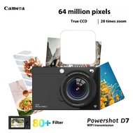 XDSD D7 4K HD WiFi Digital Camera Ultra Thin Student CCD Beauty Retro Photo Video Capture