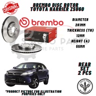 TOYOTA HARRIER ZSU60 REAR 100% BREMBO BRAKE DISC ROTOR