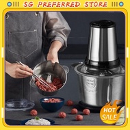 meat grinder[SG stock/24-hour shipping] Meat grinder household 2L 3L stainless steel meat grinder co
