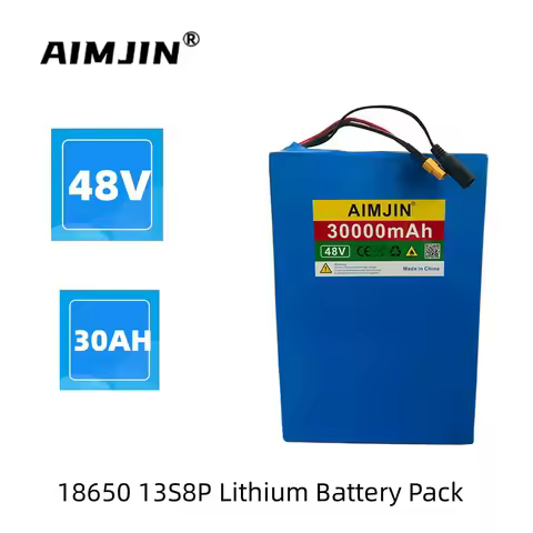 13S8P Battery 48V 30Ah rechargeable lithium 250-800W battery pack+charger