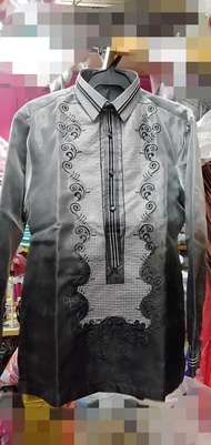 BARONG FOR MEN MONOCHROMATIC BLACK