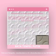 Bata tempel putih batu alam tempel roster tempel loster tempel variasi dinding variasi pagar roster 