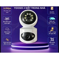 Yoosee indoor camera with 2 eyes, color night vision wifi camera, 360 rotation